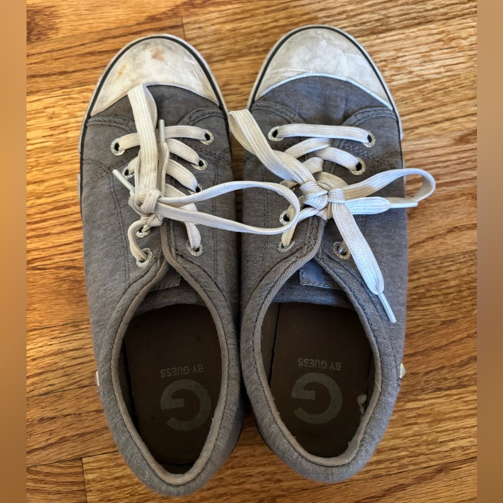 Gray white Sneakers lace shoes stud sport travel party casual school work summer